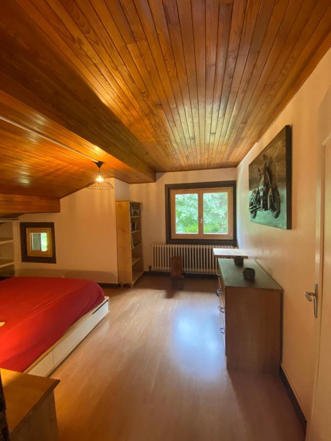 Logement Mansarde Dans Maison Avec Jardin En Bord De Piste, Vue Montagne เลอุชส์ ภายนอก รูปภาพ