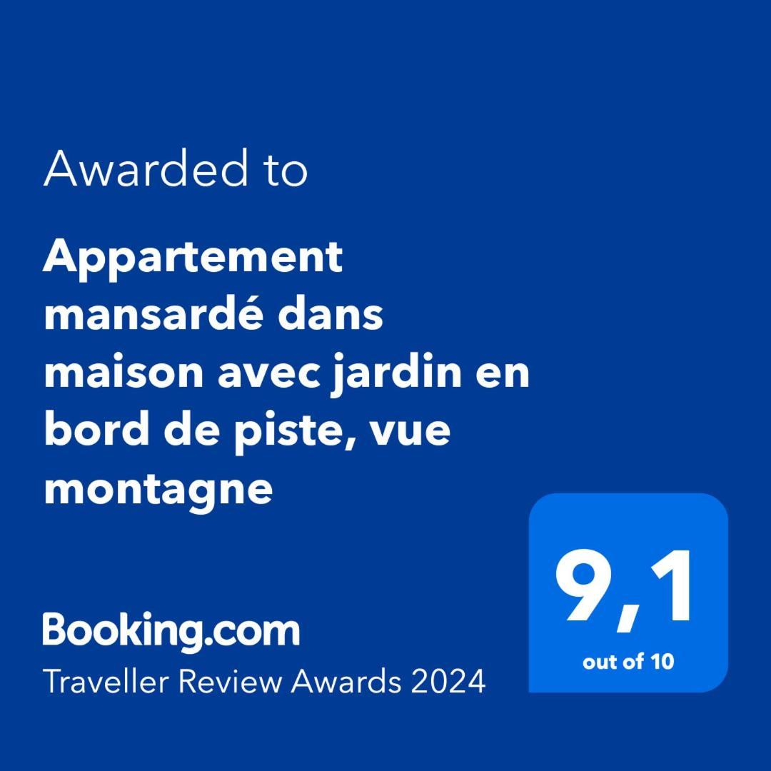 Logement Mansarde Dans Maison Avec Jardin En Bord De Piste, Vue Montagne เลอุชส์ ภายนอก รูปภาพ