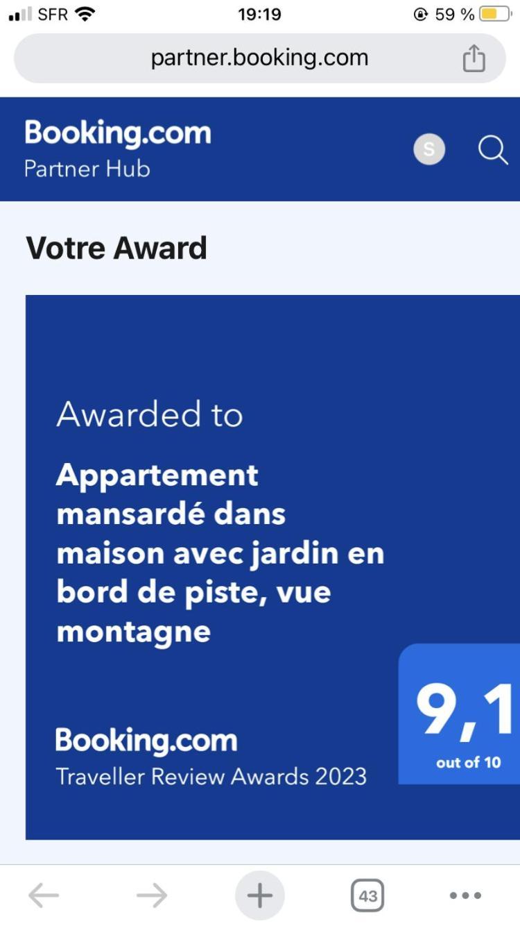 Logement Mansarde Dans Maison Avec Jardin En Bord De Piste, Vue Montagne เลอุชส์ ภายนอก รูปภาพ